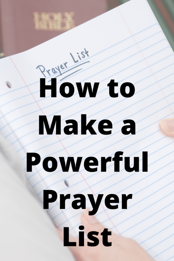 How to Make a Powerful Prayer List ~ The Shepherd's Sheep