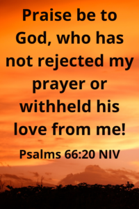 Psalms 66:20, BIble verses about rejection