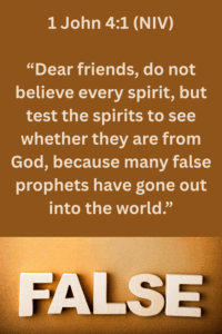 spiritual deception, 1 John 4:1